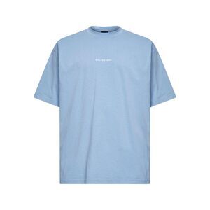 Balenciaga Men Light Blue Balenciaga Back Medium Fit T-Shirt